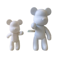 Figurine d'ours blanc de 18 cm/23 cm/33 cm/53 cm/73 cm de hauteur pour peinture fluide DIY, ours à surface givrée, provenant de fournitures artistiques