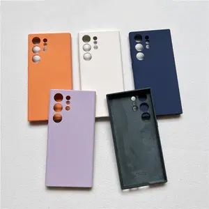 Fundas de silicona líquida suave a prueba de golpes para teléfonos móviles Samsung Galaxy S24 S23 S22 Ultra S21