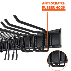 Organizador de Herramientas de Jardín Metálico de Pared JH-Mech, Ahorra Espacio, con Estante Adicional, para Garaje - Product Image 4