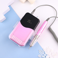 Nouvelle Machine de Bureau Misbeauty Rose, Perceuse à Ongles Sans Balais Rechargeable et Sans Fil, Kit de Manucure Pédicure pour Équipement d'Onglerie