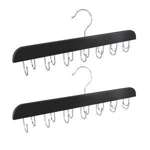 Organizador de armario de madera de 14 ganchos, corbatas, camisetas sin mangas, perchas de cinturón para ropa, accesorios para sala de estar, armario de supermercado - Product Image 2