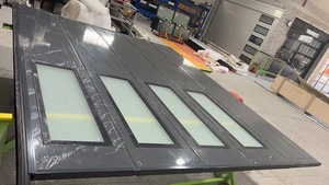 16x7 mỹ hiện đại cách nhiệt dân cư trên không thép cửa nhà để xe 9x7 cửa sổ Nắp cắt cho biệt thự bề mặt hoàn thiện - Product Image 4