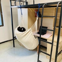 Hamac suspendu en toile pour étudiants en dortoir, pour une personne, inclinable, épaissi, pliable, confortable, pour l'extérieur