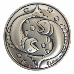 Colgante y Amuleto Fino BLAZON ZODIAC PIESCES de 30 mm de Diámetro - Product Image 2