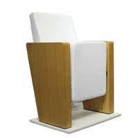Nouvelle arrivée de meubles d'église de théâtre en cuir PU pliable à bas prix sièges de chaise d'auditorium