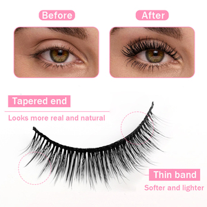 12 Pairs Custom <b>Lash</b> Box Full Strip Faux <b>Mink</b> <b>Lashes</b> Wholesale Private Label Reusable 3D Effect False Eyelashes Sets - Product Image 5