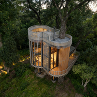 Nouvelles maisons au design moderne, bâtiments de forme spéciale, villa, service d'équipe professionnelle, villa de luxe à ossature en acier