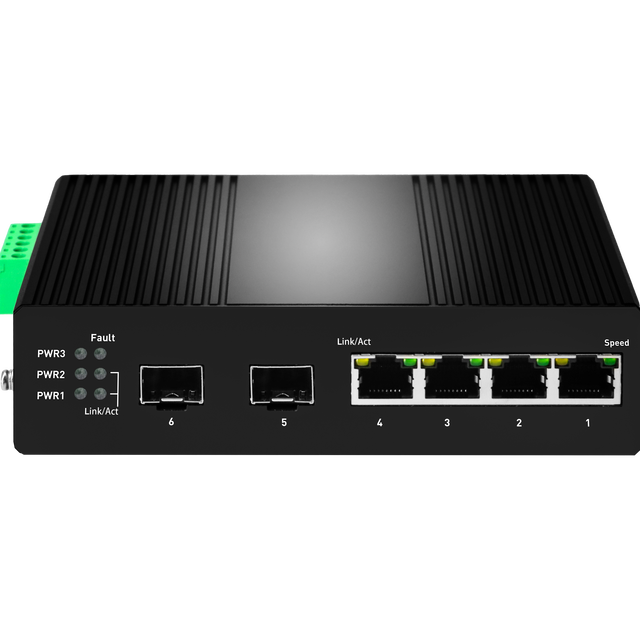 OEM&ODM Best Selling 4+2 Port Gigabit Fully Managed Industrial Ethernet PoE Switch with QoS & 12Gbps Capacity