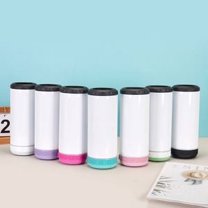 แก้วน้ำสแตนเลสทรงตรงขนาด 16 ออนซ์ ชาร์จผ่าน USB พร้อมลำโพงบลูทูธไร้สาย สำหรับพิมพ์ลายซับลิเมชั่น เหมาะเป็นของขวัญทางธุรกิจ - Product Image 1