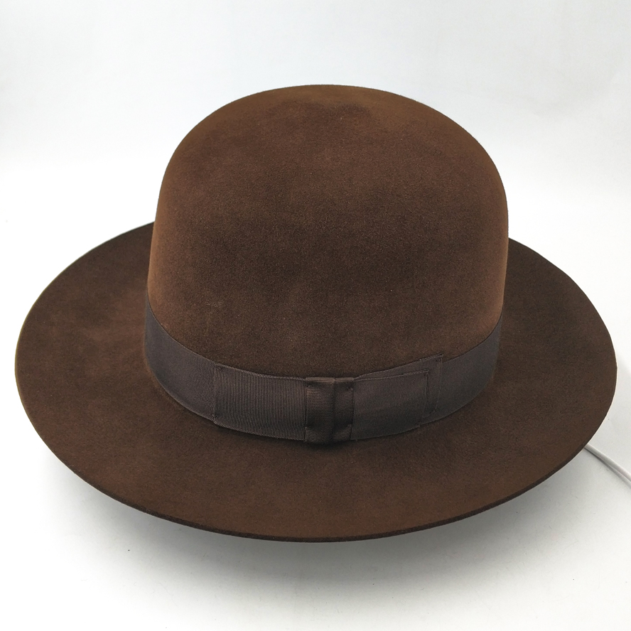 100% меховая фетровая шляпа в стиле Индианы Джонс