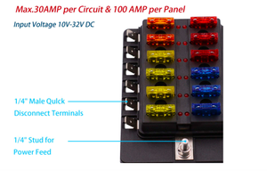 ฟิวส์บล็อกใบพัด atc/ato 12ทางพร้อมไฟสถานะ LED, ฟิวส์ต่างๆ, เทอร์มินัลกราวด์ - Product Image 4