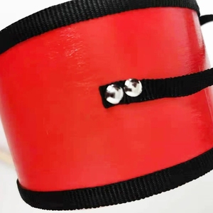 Wholesale Bright Red Double-sided Hand Snare <b>Drum</b> With Carry Strap And Wood Mallet For Children Performance - Product Image 4