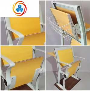 Meubles multifonctionnels modernes pour lycée, bureau et chaise pliables pour étudiants, chaise d'auditorium en bois avec accoudoirs, chambre à coucher - Product Image 2