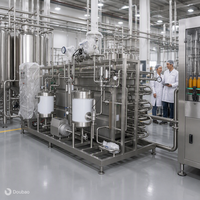 UHT Tubulaire Sterilisator met Ontluchter Automatische Sterilisatiemachine voor Melk, Fruitsap & Plantaardige Drankenfabriek