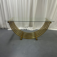 Nouvelle Table à Gâteau en Verre Miroir et Acier Inoxydable, Moderne et Personnalisée, pour Restaurant, Hôtel, Banquet, Mariage