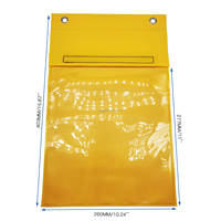 Porte-permis en PVC personnalisé, pochette pour ticket de travail verrouillable en PVC A4, porte-documents imperméable, pochette pour documents en plastique A4