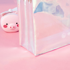 Thời trang phụ nữ không thấm nước Laser Tote Túi tùy chỉnh Holographic PVC mua sắm túi với logo - Product Image 6