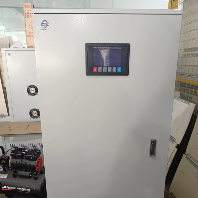 SVC/TNS 150KVA Three Phase High-precision AC/DC Voltage Regulator 280V-430V LCD Copper Voltage Stabilizer 50/60Hz