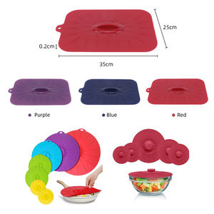 Cubiertas <span class=keywords><strong>de</strong></span> <span class=keywords><strong>Silicona</strong></span> Reutilizables para Alimentos, Aptas para Microondas, Rectangulares, con Tapa <span class=keywords><strong>de</strong></span> Succión para Almacenamiento <span class=keywords><strong>de</strong></span> Alimentos - Product Image 4