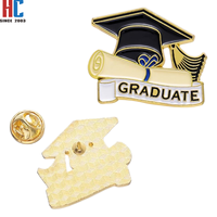 Badge broche en métal émaillé, plaqué or, moderne, personnalisé, pour étudiants et diplômés, avec logo couleur sur mesure, de fabrication usine avec 20 ans d'expérience