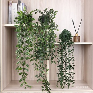 Artificial Hanging Vines Silk Green Plants For Home Decor Living Room <b>Wall</b> Basket Indoor Potted Plant Decorations - Product Image 1