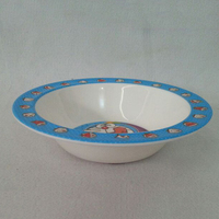 Veweet — service de table rond pour enfants, vaisselle en mélamine, avec bols, tasse, fourchette, dessin animé, mignon, 5 pièces
