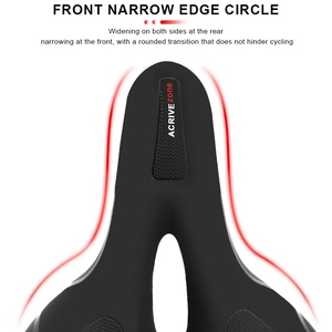 Riderace Big Butt Sillín de <span class=keywords><strong>bicicleta</strong></span> <span class=keywords><strong>con</strong></span> luz trasera Hueco Transpirable <span class=keywords><strong>Amortiguador</strong></span> MTB Cojín <span class=keywords><strong>Bicicleta</strong></span> <span class=keywords><strong>Asiento</strong></span> delantero Espesar Widen - Product Image 3