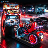 Machine de jeu vidéo d'arcade de course de voitures à monnayeur avec écran de 42 pouces, en plastique, avec langues japonaise et anglaise