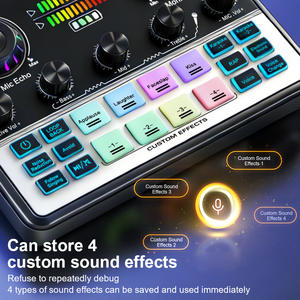 Tarjeta de Sonido V8S <span class=keywords><strong>Pro</strong></span> para Estudio de Grabación con Interfaz de Audio para Teléfono, Admite 4 Efectos de Sonido Personalizados, Mezclador Compatible con TikTok y Zynn - Product Image 4