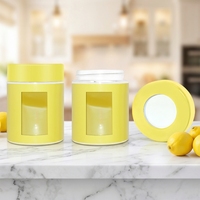 Bocaux en verre hermétiques anti-odeur 3oz 4oz pour bourgeons de fleurs, givrés, à l'épreuve des enfants avec couvercle grossissant
