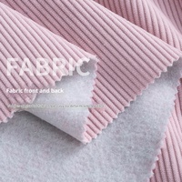 Tissu en velours côtelé teint 100 % polyester, tricoté chaîne, épaissi, imperméable, pour vêtements, coussins, lits pour animaux, canapés et textiles – Vente en gros