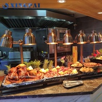 XINGPAI restaurant et hôtel fournitures lampe chauffante chauffe-aliments buffet en acier inoxydable lampe chauffante pour la nourriture