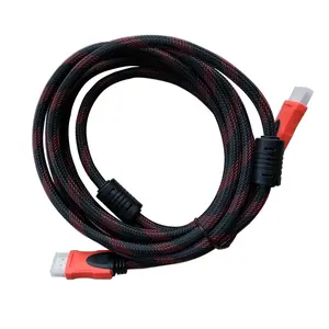 Gold-plated Red and black 1.5 m 3m 15 meters 30 m version 1.4v 1080p Audio Video HD HDTV HD MI cable
