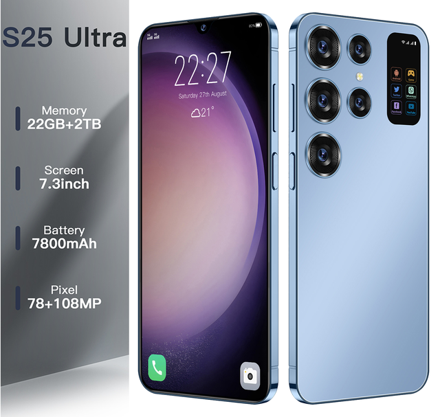 22G+2TB High Quality 2025 New S25 ultra 4G Smartphone Unlocked Phones Global Versions LTE Cellular Built-in Pen Full Screen
