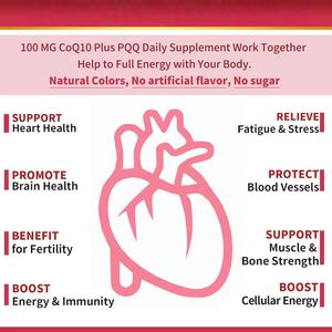 ODM/OEM Private Label OEM/ODM Private Label Food Supplement <b>Coenzyme</b> <b>Q10</b> Bulk Coq10 Powder Softgles CoQ-10 Capsules for Adult - Product Image 3