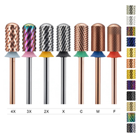 Elesecret Oferta Destacada: Brocas de Carburo de Tungsteno para Manicura, Punta Lisa de Barril Grande XC 2XC 3XC 4XC, Gruesas, Medianas, Finas, para Limpiar Cutículas