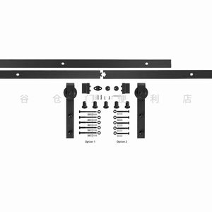 Amerikan tarzı ahır kapısı, askı rayı, sürgülü kapı ve ray için tam bir donanım aksesuar seti - Product Image 5