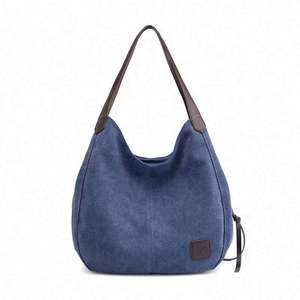 Luxury Wholesale Canvas Tote Bag Simple Casual Handbags with Custom Logo - Product Image 1