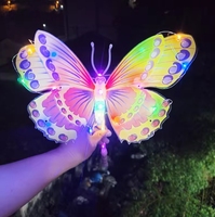 2024 vente chaude lueur dans l'obscurité mignon bâton coloré lumineux enfants jouets papillon bâton lumineux pour cadeaux