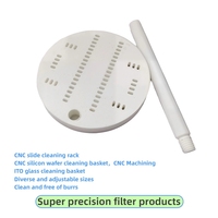 Support et panier de nettoyage CNC pour plaquettes et disques PTFE avec système de verrouillage à filetage blanc, tailles réglables YAODAFA YDF-BPQXJ1
