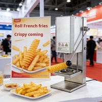 Nieuwe FoodFully Automatische Desktop RVS 100 KG/H Snackwinkel Krulpannenkoekenmachine voor Restaurants Commercieel