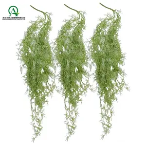 Yapay yosun asılı sahte yeşillik İspanyol Moss Vines Potted saksı bitkileri gerçekçi bitkiler Moss açık kapalı dekorasyon