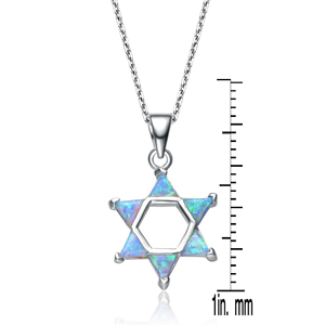 TD Collette Z argento Sterling collana pendente moda con zirconi bianchi e blu - Product Image 3