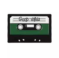 5 styles de badges en émail pour tourne-disque, icône musicale, symbole, lecteur audio, badges en métal pour revers, vente en gros pour les amateurs de musique