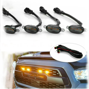 Grille gündüz koşu Amber renk <span class=keywords><strong>Led</strong></span> evrensel araba <span class=keywords><strong>led</strong></span> ön izgara strobe koşu işık - Product Image 1