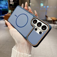 Casing Lensa Anti-jatuh dengan Lapisan Matte dan Warna-Blok yang Menutupi Sepenuhnya, Magnetik, untuk Samsung S26 Ultra, Juga Kompatibel dengan S25.