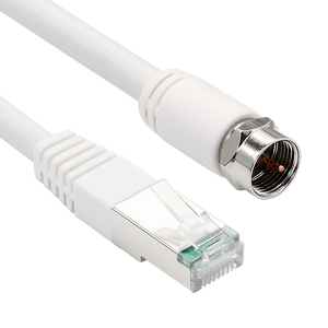 高品质电子 RJ45 CAT6 PLUG PIN GOLD 50U F RG59 连接器 TOIEC 适配器电缆组件 Romtronic H59250IEC-RJ - Product Image 1