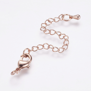 PandaHall Long-Lasting Plated Real 24K <strong>Gold</strong> Plated Platinum Plated Brass <strong>Chain</strong> <strong>Extender</strong> with Lobster Claw Clasps and Bead Tips - Product Image 5