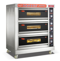 Four à gâteaux électronique 3 étages 6 plateaux Équipement de boulangerie Four de boulangerie