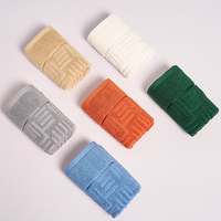 Serviettes de luxe 100% coton tricotées à séchage rapide, couleur unie, avec logo brodé - Personnalisables pour les hôtels, les maisons d'hôtes et les clubs sportifs